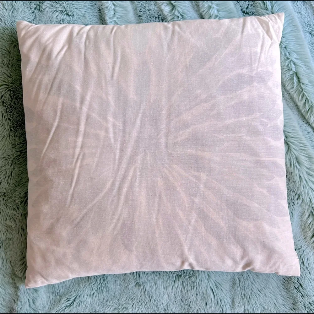 West Elm Cream & Gray 16x16 Floral Pillow